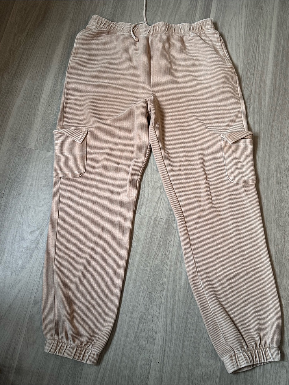 MOON RYDER corded joggers cargo pants in tan khaki sz 2XL - Picture 3 of 10
